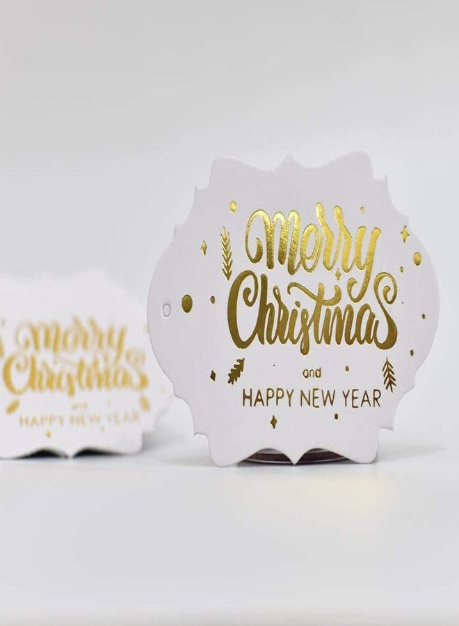 UE Merry Christmas & Happy New Year Gift Tags Gold Foil - Fancy Frame Gift Tags for Christmas (Pack of 30) - Image 1